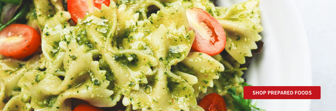 pasta with pesto and tomatoes